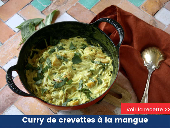 Curry de crevettes à la mangue